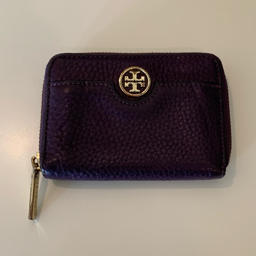 Tory Burch Dark Purple Bi-Fold Wallet